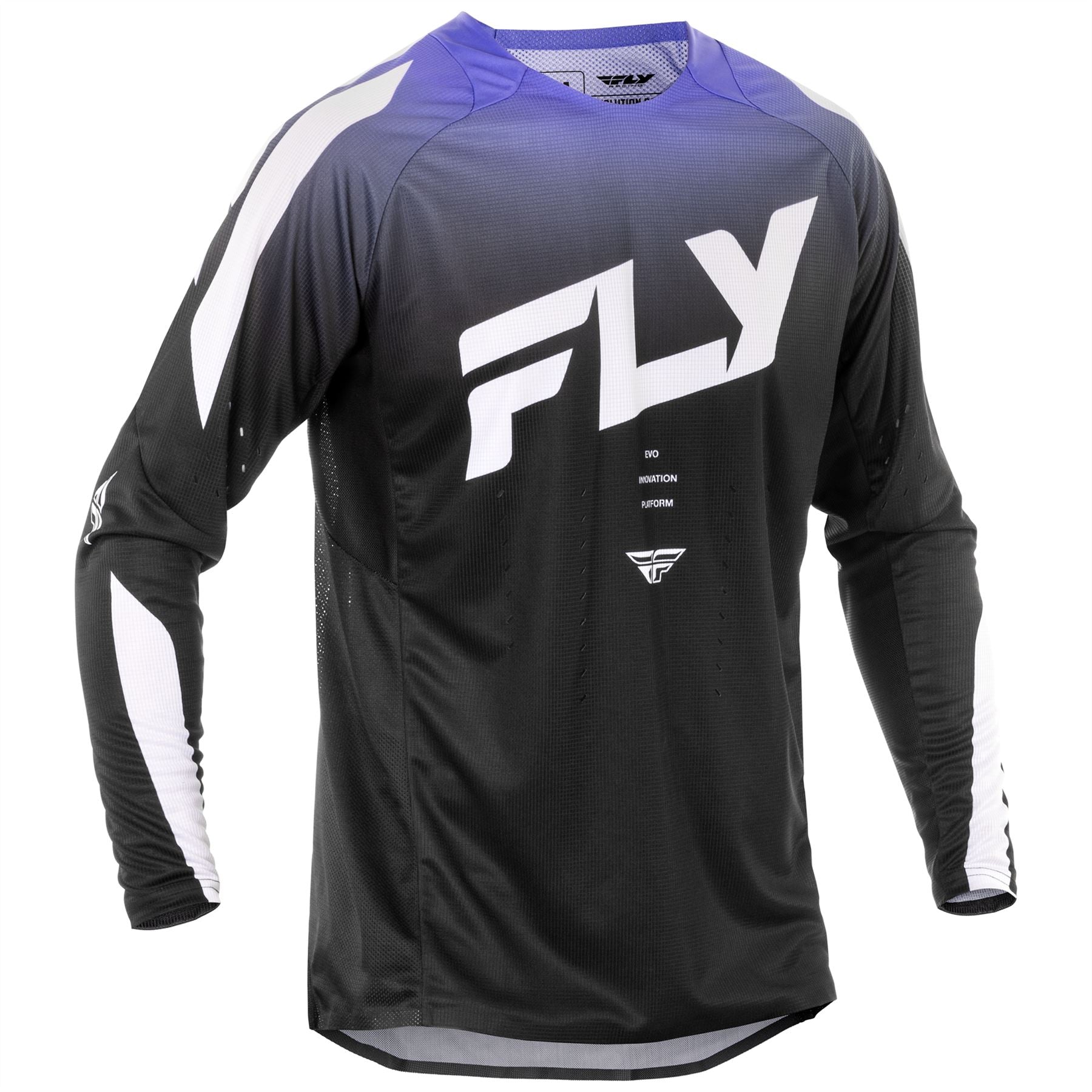 Fly Racing 2025 Evolution DST Motocross Jersey Black White Purple
